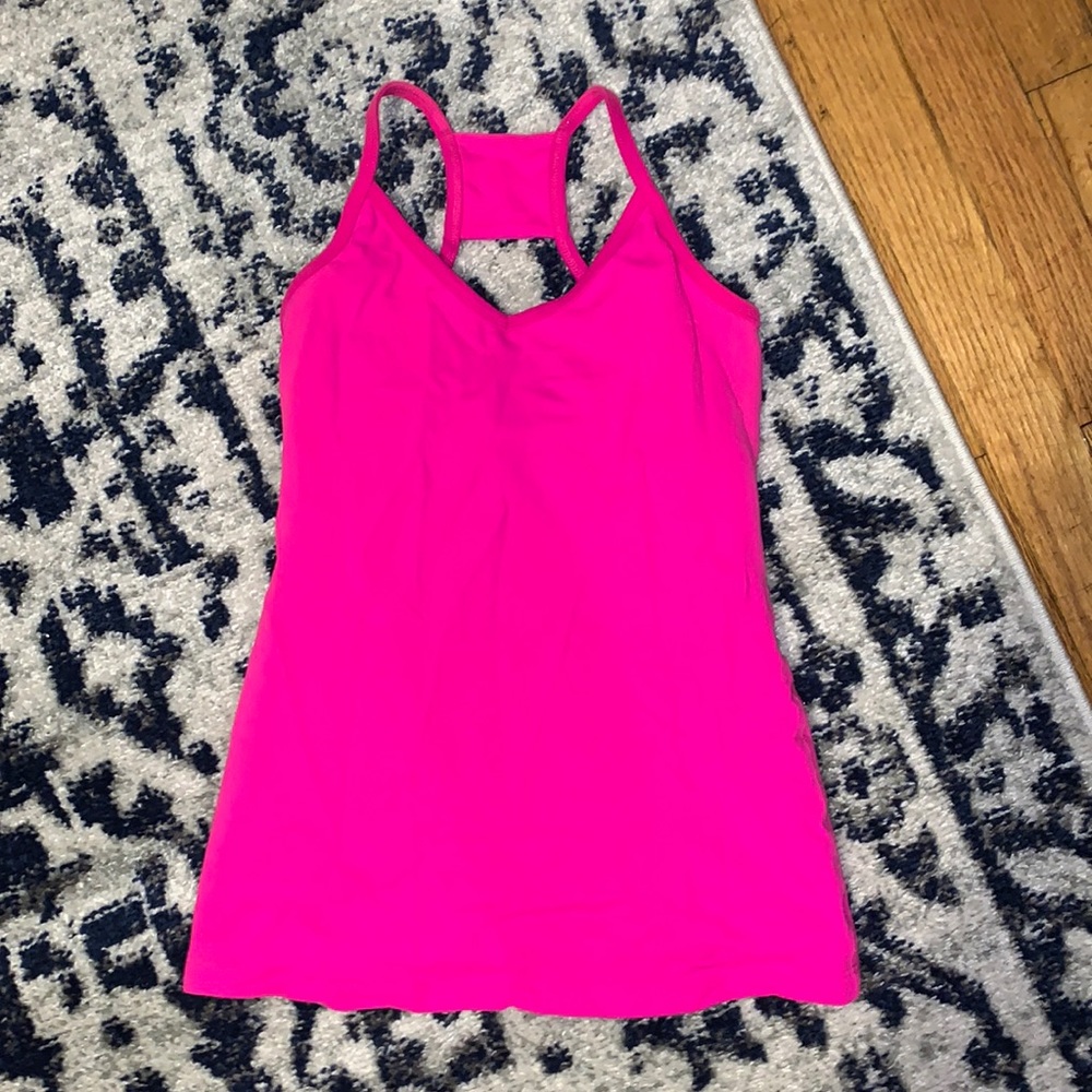 Beyond Yoga Pink Workout Top with Built in Bra